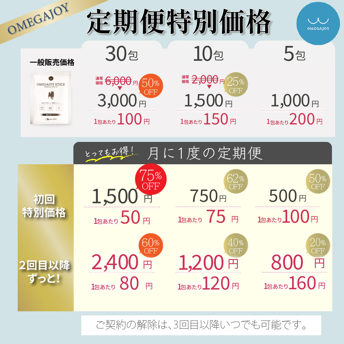 無添加 ご褒美 おやつ オメガジョイスティック