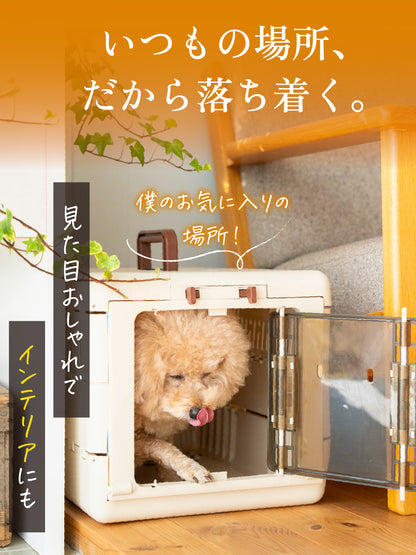 温湿度計付き 折り畳みドッグキャリー
