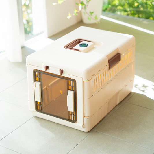 温湿度計付き 折り畳みドッグキャリー